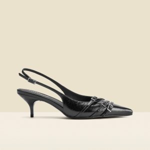 JUL277 Standard/Wide Fit Point Toe Low Kitten Heels
