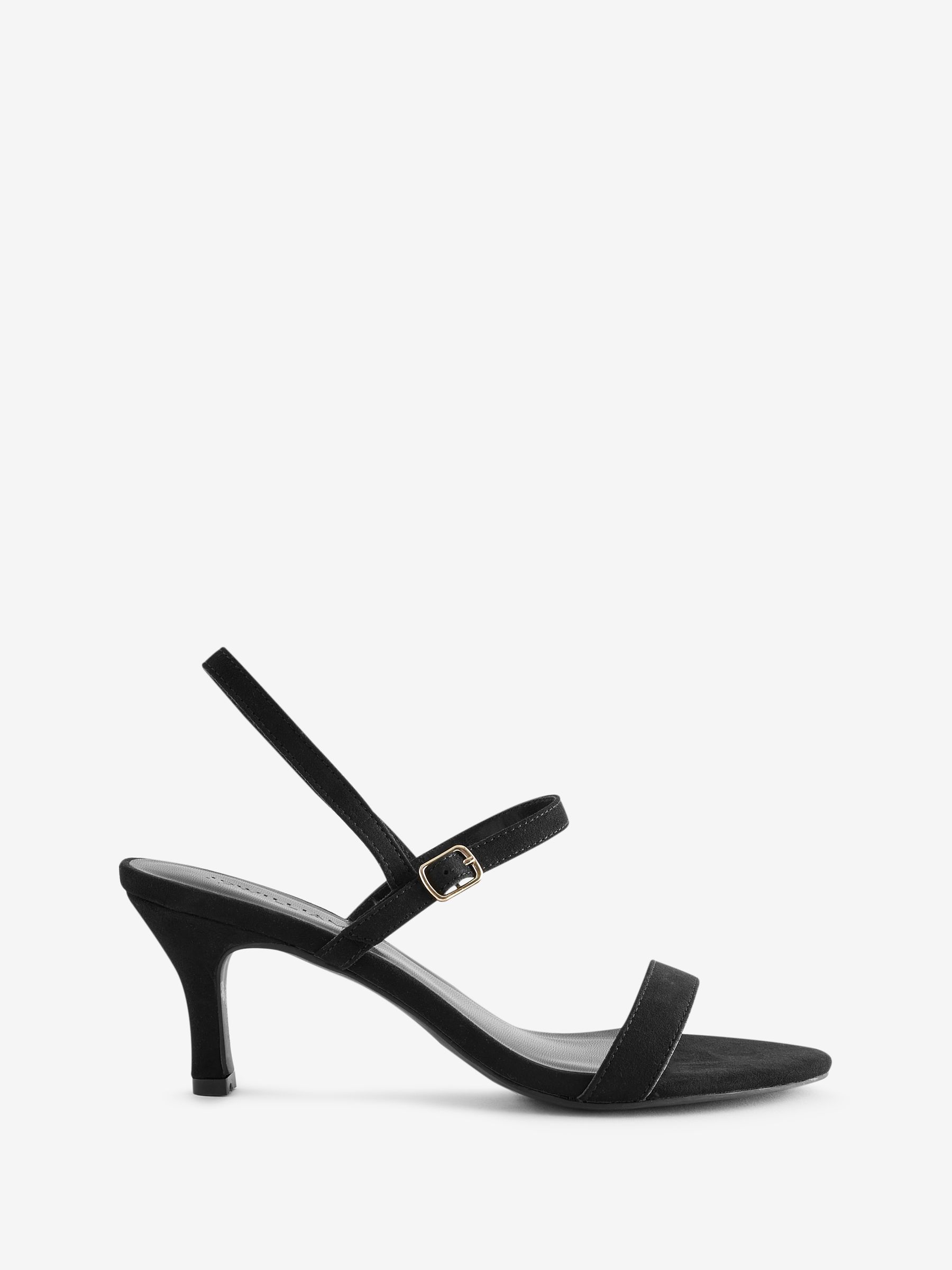 JUL274 Kitten Black Sandals - Image 3