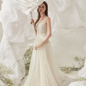 JUL247 Embellished Tulle Wedding Dress