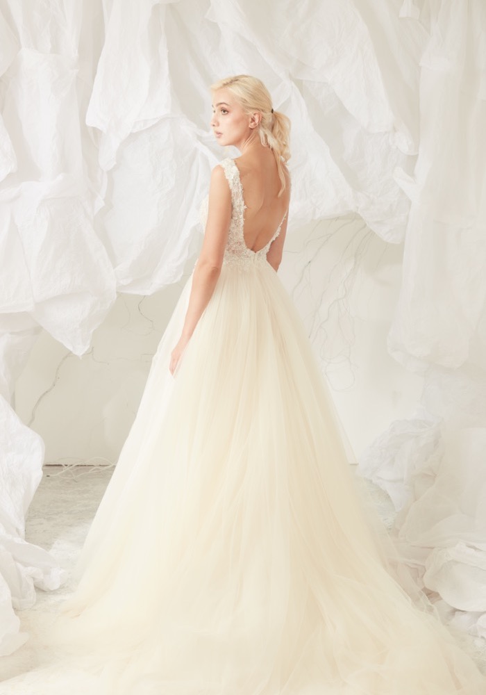 JUL237 Heavily Beaded Tulle Ball Gown - Image 2