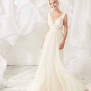 JUL232 Beaded Chiffon Wedding Dress