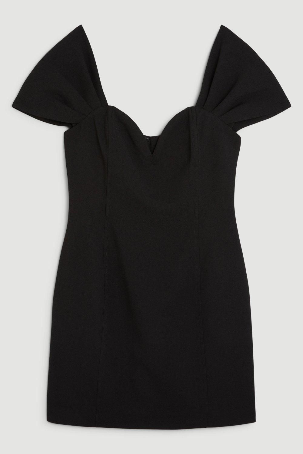 JUL262 Bardot Satin Back Crepe Woven Mini Dress - Image 4